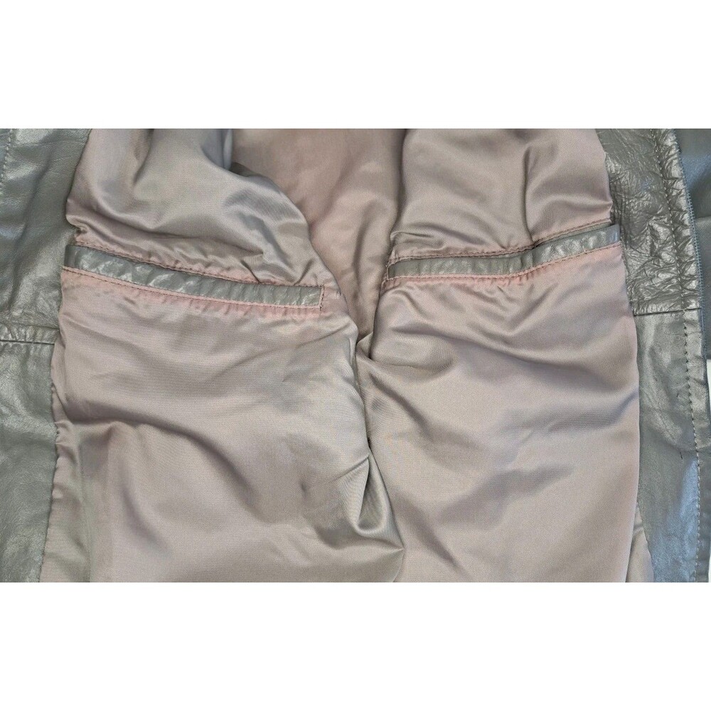 Vintage Members Only Men’s Leather Jacket Size 40 Gray - Picture 13 of 15